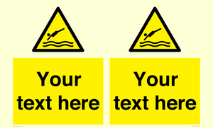 Custom Warning diving area